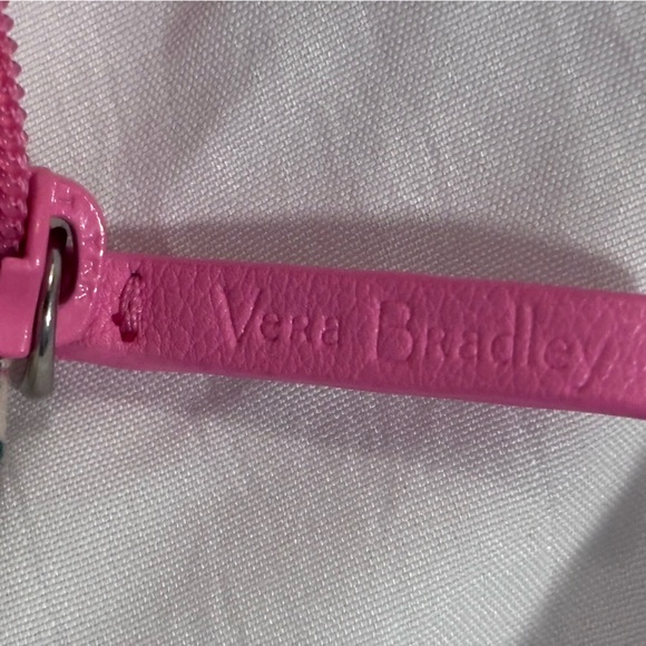 Vera Bradley Seashore zip pouch Tropical Paradise pink with bird - Picture 3 of 10